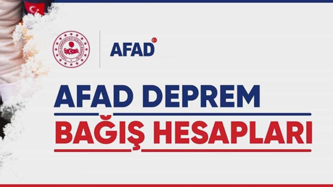 AFAD Deprem Bağış Hesapları